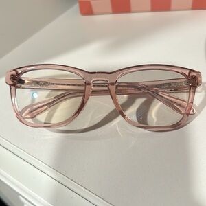 Clear/pink Quay blue light glasses